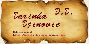 Darinka Đinović vizit kartica